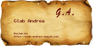 Glab Andrea névjegykártya