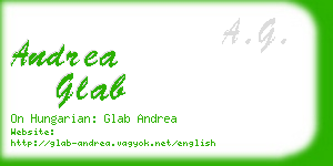 andrea glab business card